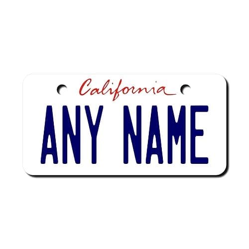 TEAMLOGO - Personalized California License Plate - Custom Aluminum Name, Text or Number Plate - Customized License Bike Accessories, Kids Toy Car Signs, and Gift - USA-Made Quality (Ver 1, 2" x 4") - 2 x 4 - California, Ver.1 - Image 1