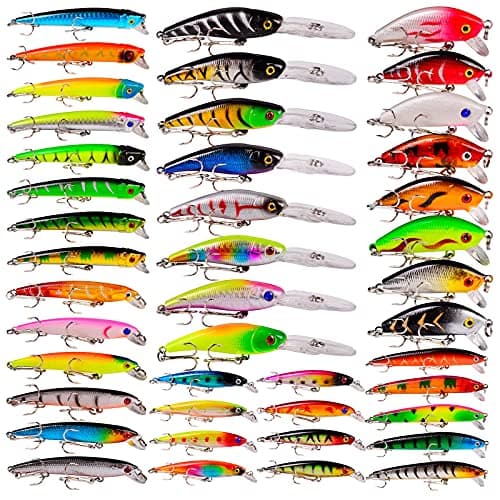 BAIKALBASS Fishing Lures Tackle Kits Hard Baits Minnow Pencil VIB Crankbaits Topwater Floating Lures Assorted Fishing Tackle Sets (006-43pcs) - Image 1