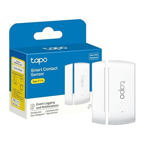 Tapo T110 Smart Door Alarm, Window Door Alarm Sensor with Real-Time Monitoring, Instant Push Notifications, Create a Smart Home Automation, Battery Included, Works with Tapo Devices Alexa Google Home - Image 1