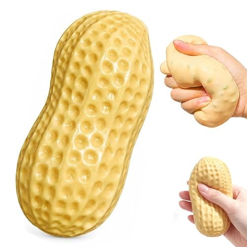 Crunchy Peanut Squishy ASMR Slowing Rising Fidget Slowing for Adults | Peanut Crunchy Squishy, Peanut Squishy Crunchy Tactile Feel, Realistic Peanut Squishy - Image 1