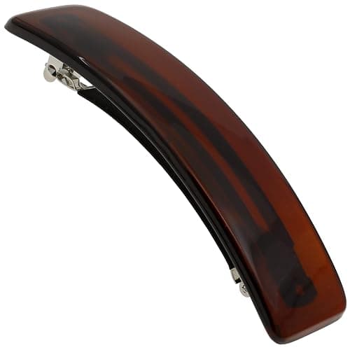 Camila Paris CP1475 French Hair Barrette Clip for Girls, Rubberized Automatic Clasp Strong Hold Grip Hair Clips for Women, No Slip and Durable Styling Girls Hair Accessories, Made in France - Image 1