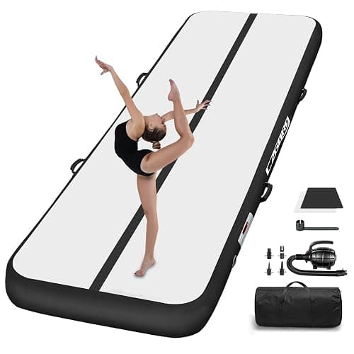 Air Mat Tumble Track, Gymnastics Mats Tumbling Track with Electric Air Pump for Home Use Cheerleading Training Kids Gym Yoga - Image 1