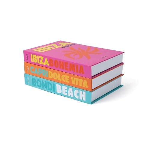 TwoDays Preppy Room Decor Aesthetic, Decorative Books, Coffee Table Books Decor, Faux for Decoration, Bookshelf Fake Stuff, Things. (Set of 3) - Pink - Image 1