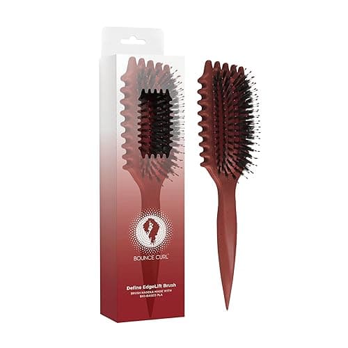 Bounce Curl Define EdgeLift Brush, 5-in-1 Tool for Effortlessly Defined Curls, Waves & Coils, Reduces Frizz - Brick Red - Image 1