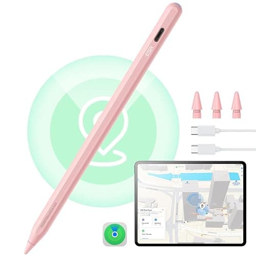 ESR Geo Digital iPad Pencil for iPad 2018-2026, Find My, Easy Shortcuts | Work with Apple Find My, for iPad (A16) 11/10/9/8 Gen & Air 13/11 & Pro 12.9/13/11 & Mini 7/6/5, Pink (No Wireless Charging) - Image 1