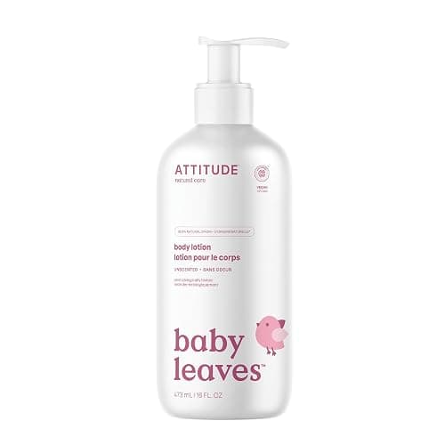 ATTITUDE Baby Lotion, Fragrance-Free Gentle Daily Hydration, Helps Keep Skin Soft & Smooth, EWG Verified, Dermatologically Tested, Vegan, Unscented, 16 Fl Oz - Image 1