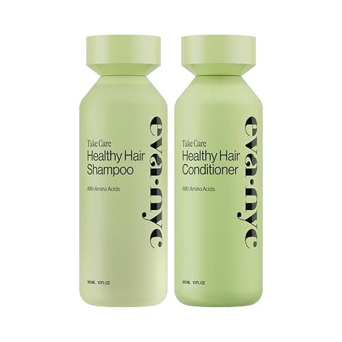 Eva NYC Gentle Daily Cleansing Shampoo and Conditioner Set - Weightless Healthy Hair with Amino Acids for Moisture + Shine - Removes Oil - Fine to Medium Hair - Lavender Scent - 10 fl oz (Pack of 2) - Image 1