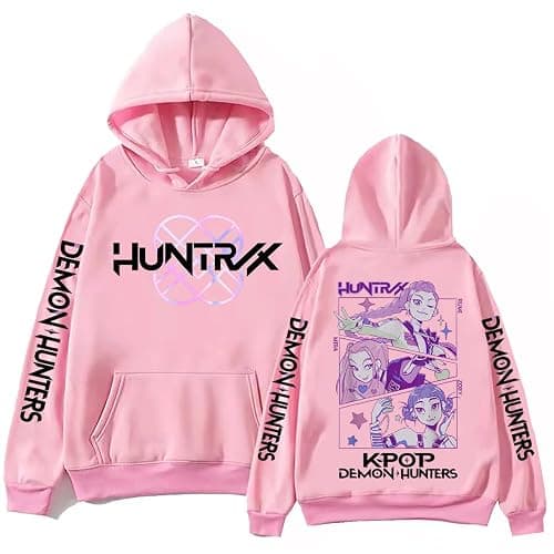 Kpop Hot Anime Demon Hunters Hoodie Saja Boys Hoodies Demon Hunters Tiger Hoodie - XX-Large - Pink - Image 1