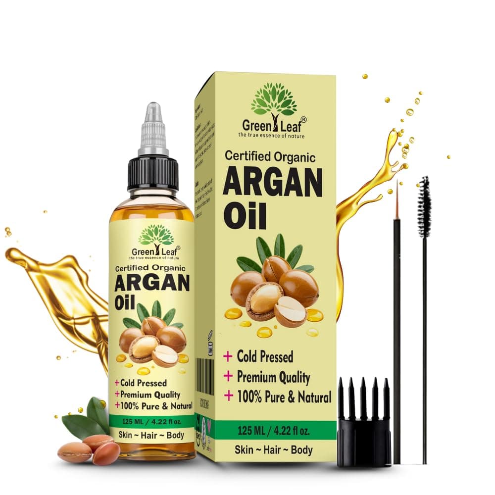 Organic Argan Oil, 100% Pure & Natural Cold Pressed Moroccan Argan Oil for Hair, Skin, Face, Nails & Scalp – Lightweight, Fast Absorbing Oil | 125 ML - Image 1