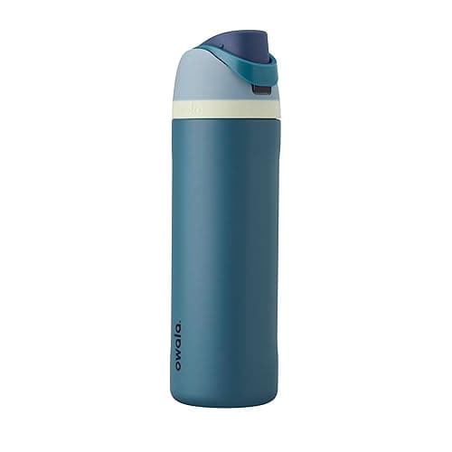 Owala FreeSip Insulated Stainless Steel Water Bottle with Straw, BPA-Free Sports Water Bottle, Great for Travel, 24 Oz, Denim - Image 1