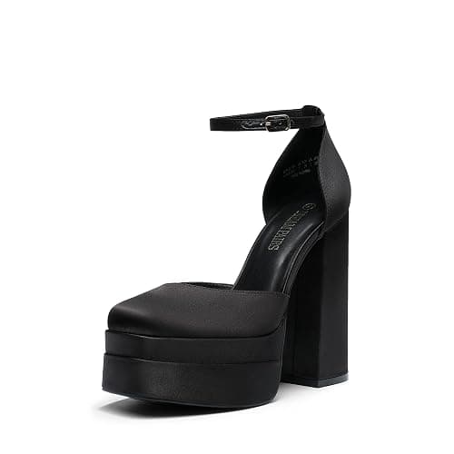 DREAM PAIRS Women’s High Chunky Platform Closed Toe Block Heels Square Toe Ankle Strap Dress Wedding Party Pumps Shoes Aurelia - Image 1