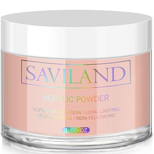 SAVILAND Nudes Acrylic Powder - 30g Professional Color Acrylic Nail Powder for Acrylic Nails Extension, 3D Nail Art Acrylic Polymer Powder, No Need Nail Lamp - Image 1