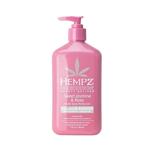 Hempz Sweet Jasmine & Rose Herbal Body Moisturizer for Women, 17 Fl. oz. - Moisturizing Lotion with 100% Pure Hemp Seed Oil, Collagen, Shea Butter - Hydrating Vegan Lotion for Dry Skin - Jasmine & Rose - 17 Fl Oz (Pack of 1) - Image 1