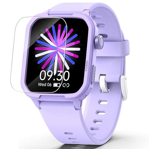 Kids Watches for Girls Boys, Fitness Tracker with Heart Rate, IP68 Waterproof, Step Counter Vibration Alarm Clock, Sleep Monitor, Digital Sport Watch Gift for Girls Boys Teens 6-16 (Purple) - Image 1