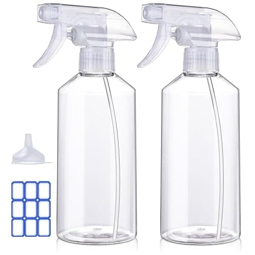 JohnBee Spray Bottles - 16.9oz/2Pack - Premium Adjustable Spray Bottles for Cleaning - No Leak And Clog Mister Spray Bottle - Spray Bottle For Hair, Plants, Pet, Vinegar, And Rubbing Alcohol Reagent - Image 1