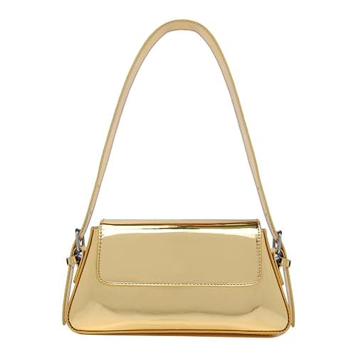 Women Small Shoulder Bag Cute Hobo Tote Handbag Evening Clutch Bag Y2k Sparkly Silver Purse for Party Prom Wedding - Image 1