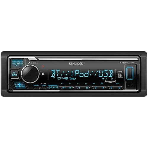 KENWOOD KMM-BT332U Bluetooth Single DIN Car Stereo with USB Port, AM/FM Radio, MP3 Player, Multi Color LCD, Detachable Face, Built in Amazon Alexa, Compatible with SiriusXM Tuner - Image 1