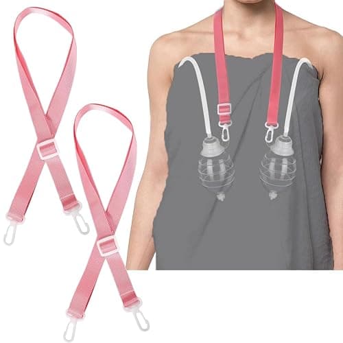2 Pcs Shower Lanyard for Mastectomy Drain Holder, Pink Post-Mastectomy Must Haves Mastectomy for After Breast Surgery Skin Drain Holder After Tummy Tuck Adjustable Mastectomy Recovery Supplies - Image 1