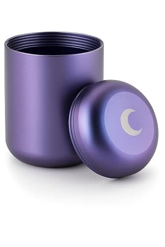 Brando Moon Metal Pill Container Airtight Storage Jar - 1.8 x 2.8” Pocket Size Portable Pill Box Case – Sturdy Storage Organizer for Coffee, Pills and other Small Components while Traveling - Image 1