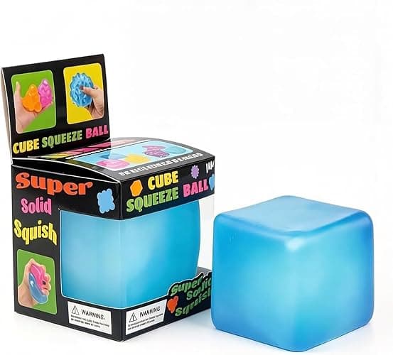 Premium Big Block Cube ,Ice Cube Squishies Toys,Durable, Slow-Rebound fingertip Exquisite Spherical ice Cube with boxGift-Ready (Blue) - Image 1