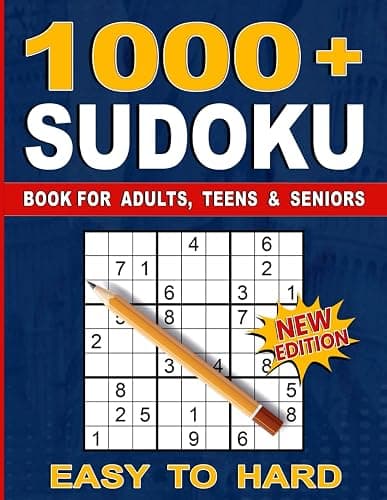 1000+ Sudoku Puzzles for Adults: A Book With More Than 1000 Sudoku Puzzles from Easy to Hard for adults. - Image 1
