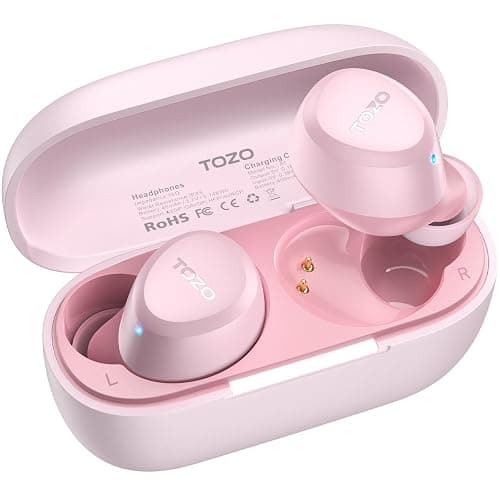 TOZO A1 Wireless Earbuds Bluetooth 5.3 Light Weight in Ear IPX5 Waterproof Headphones 2 Mic for AI Calls, Immersive Premium Sound Bass Headset with Charging Case, 32 Presets EQ Customization via App - Image 1
