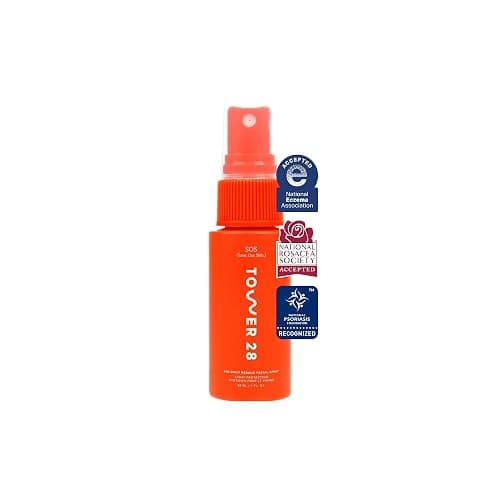 Tower 28 SOS Daily Rescue Facial Spray - Hypochlorous Acid Spray to Help Reduce Redness, Calm Irritation + Alleviate Flare-Ups - Purifying Travel Size Face Toner - Everyday Skin Care Essential (1 oz) - Image 1