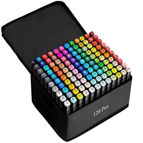 120 Colors Alcohol Markers Artist Drawing Art Dual Tip Markers Perfect for Adult Students Friends Gift - Image 1