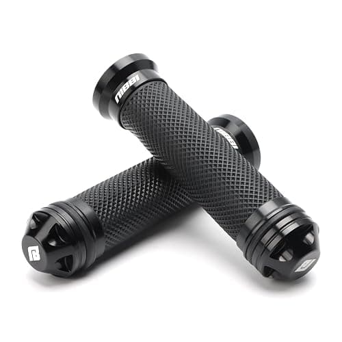 NIBBI Motorcycle Hand Grips, Racing CNC Aluminum & Soft Rubber Handlebar,7/8" Handle Grips for ATV GY6 Scooter - Image 1