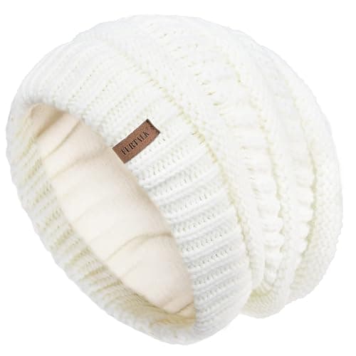 FURTALK Fleece Lined Knit Beanie Hats Double Layers for Women Men Fleece Lined Ski Skull Cap Slouchy Winter Hat Warm Toque - Image 1