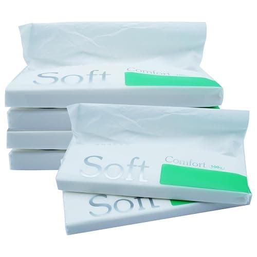 50 Sheets Car Tissue Refills, 300 Sheets Travel Size Handbag Tissues, Facial Napkins Fit for Car Visor Tissue Holder, Cylinder or Box Round Container, 6 Bags - Image 1