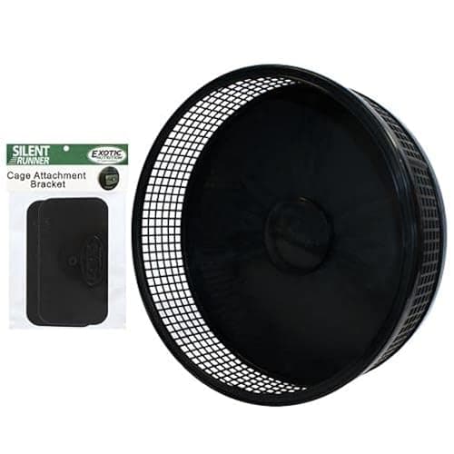 Silent Runner Pro | Sugar Glider Exercise Wheel (Black with Attachment) - Black with Attachment - Image 1