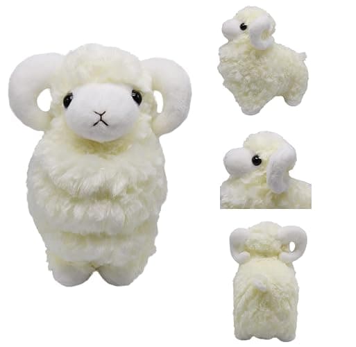 Cuddly Sheep Stuffed Animal Adorable Fluffy Plush Sheep Toy Super Soft and Cute Lamb Doll Pretty Sweet Gifts for Kids Boys and Girls Present for Birthday or Party 10 Inches - Image 1