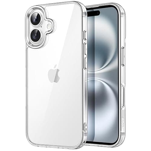 JETech Case ONLY for iPhone 16 Plus 6.7-Inch, Non-Yellowing Shockproof Phone Bumper Cover, Anti-Scratch Clear Back (Clear) - Image 1