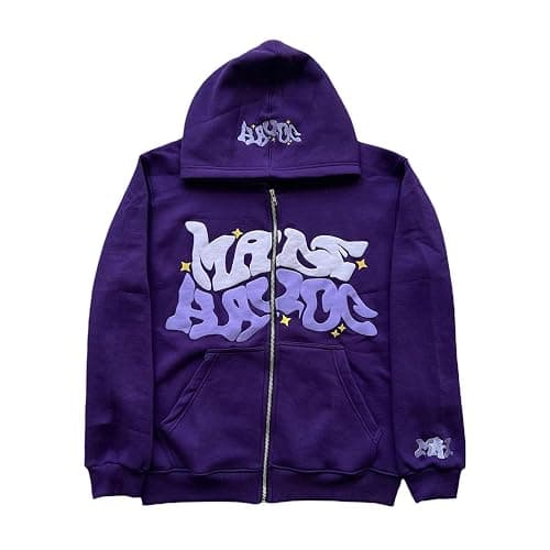 ZENMANCHEN Y2k Hoodies Puff Print Hoodie Grunge Graphic Zip Up Hoodies Y2k Jacket Hip Hop Streetwear Aesthetic Sweatshirts - Image 1