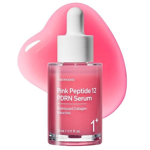TOSOWOONG Pink Peptide 12 PDRN Serum With Salmon DNA PDRN 10,320ppm, 12 Peptides, Niacinamide, Skin glow, Hydrating, Moisturizing, Firming, Uneven Skin Tone, Korean Skincare, 33ml, 1.11 fl.oz. - Pink Peptide 12 PDRN Serum - 1.11 Fl Oz (Pack of 1) - Image 1