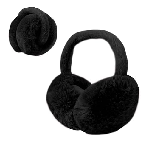 Duxesuk 1 Pcs Headband Winter, Ear Muffs for Women & Men, Foldable Fluffy Earmuffs with Headband, Headband Winter - Image 1
