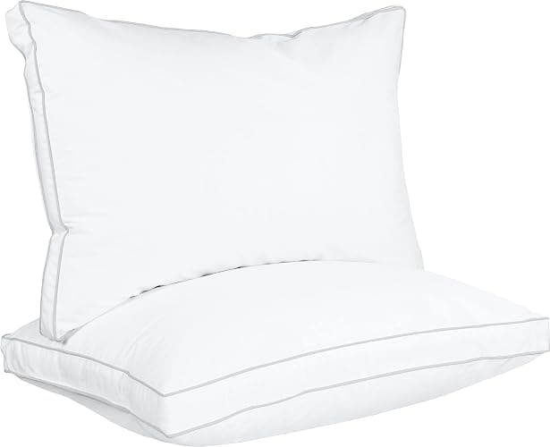 Utopia Bedding Bed Pillows for Sleeping Queen Size (White), Set of 2, Cooling Hotel Quality, Gusseted Pillow for Back, Stomach or Side Sleepers - Image 1