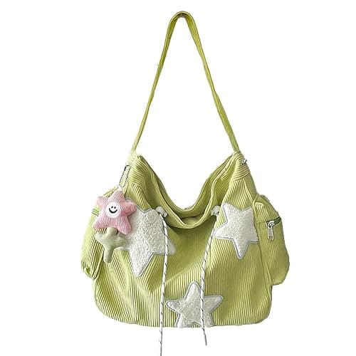 KAMEILONG Star Crossbody Bag Women Corduroy Tote Bag Aesthetic Messenger Bag Cute Shoulder Bag Y2K Hobo Bag - Image 1
