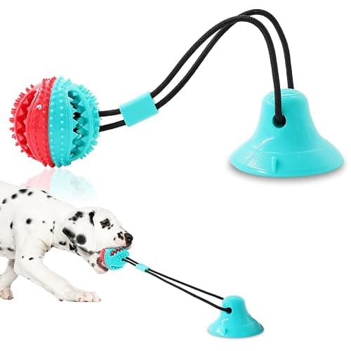 Askhald Dog Toys Chew Toys for Aggressive chewers, Puppy Training Treats Teething Rope Toys for Boredom Dog Puzzle Treat Food Dispensing Ball Toys for Puppies Teething (Blue) - Image 1