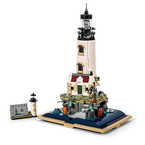 GOTIMON Island Lighthouse Tower Magic Book Building Block Sets,Model Building Kit Gift for Adults and Kids (1016 PCS) - Image 1