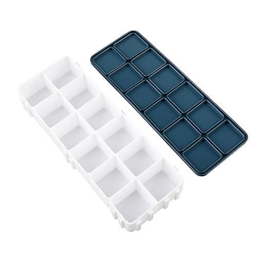 12 Twelve-Cell Paint Box Distribution Box Airtight Paint Palette Box Watercolor Palette with Rubber Cover for Watercolor Paint Saver Art Gouache Acrylic Graffiti Paint - Image 1