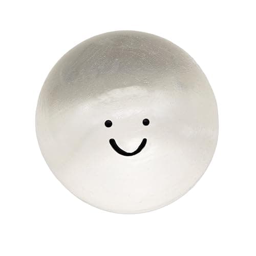 Handmade Crystal Ball Taba Squishy Toy, Clear Taba Squishy Ball, Cute and Funny Smile Design, Soft Sticky and Glossy, Stress Relief Fidget Sensory Toy, for Adults (Crystal 1pcs) - Image 1