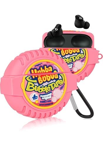 Jowhep Case for Beats Studio Buds Funny Unique 3D Design Cute Silicone Cover Fashion Kawaii Cool Fun Cartoon Wireless Powerbeats Cases for Beats Earbuds Headphones for Girls Boys Teen Bubble Gum - Image 1