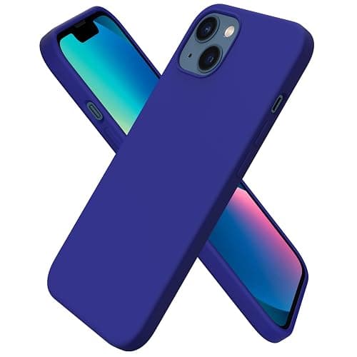 ORNARTO Compatible with iPhone 13 Case 6.1, Slim Liquid Silicone 3 Layers Full Covered Soft Gel Rubber Phone Case Protective Cover 6.1 Inch-Klein Blue - Image 1