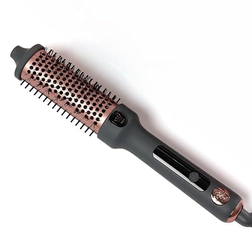 Hairitage Heated Curl Brush - 1.5 Inch Thermal Round Brush for Smooth & Frizz-Free Hair -10 Minute Blowout -Effortless Curls - Refresh Your Look - Ceramic Tourmaline Ion Technology - Up to 400 Degrees - Image 1