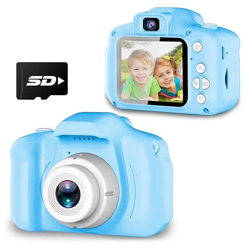 Seckton Upgrade Kids Selfie Camera, Christmas Birthday Gifts for Boys Age 3-9, HD Digital Video Cameras for Toddler, Portable Toy for 3 4 5 6 7 8 Year Old Boy with SD Card-Blue - Image 1