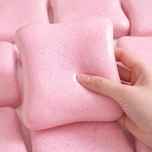 Bread Butter Squishy Food, Slow Rising Soft Squeeze Stress Relief for Desk & Office Use (Bread Pink) - Image 1