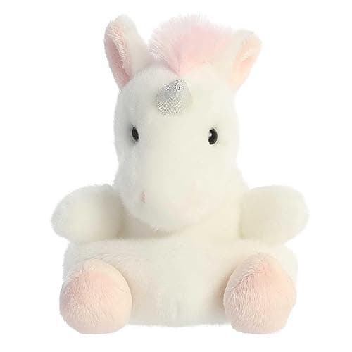 Aurora® Adorable Palm Pals™ Sassy Unicorn™ Stuffed Animal - Fun Collectible Plush for Kids and Adult Collectors - Perfect for Decorating Rooms and Birthday Gifts - White 4.5 Inches - Image 1
