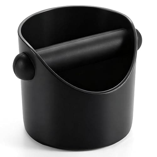 Li&Zhao Espresso Knock Box - Premium Knock Box for Espresso Machines with Non-Slip Base, Includes Brush and Dust Blower, Knock Box Espresso Accessory for Home, Suitable for 51-53mm Knock Box(Black) - Image 1